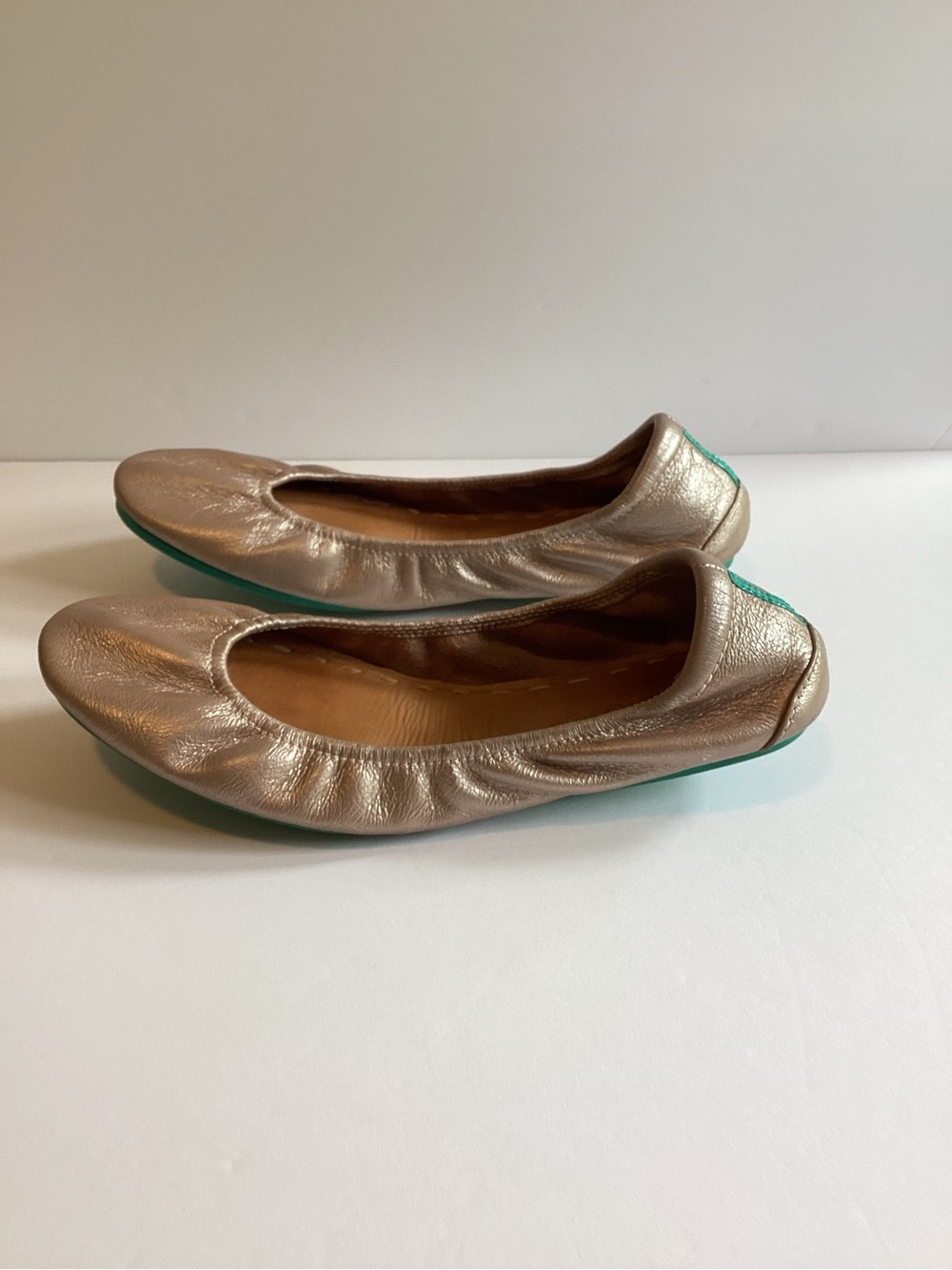 Tieks Rose Gold Glam Leather Ballet Flats Womens Size 10 - Picture 3 of 13